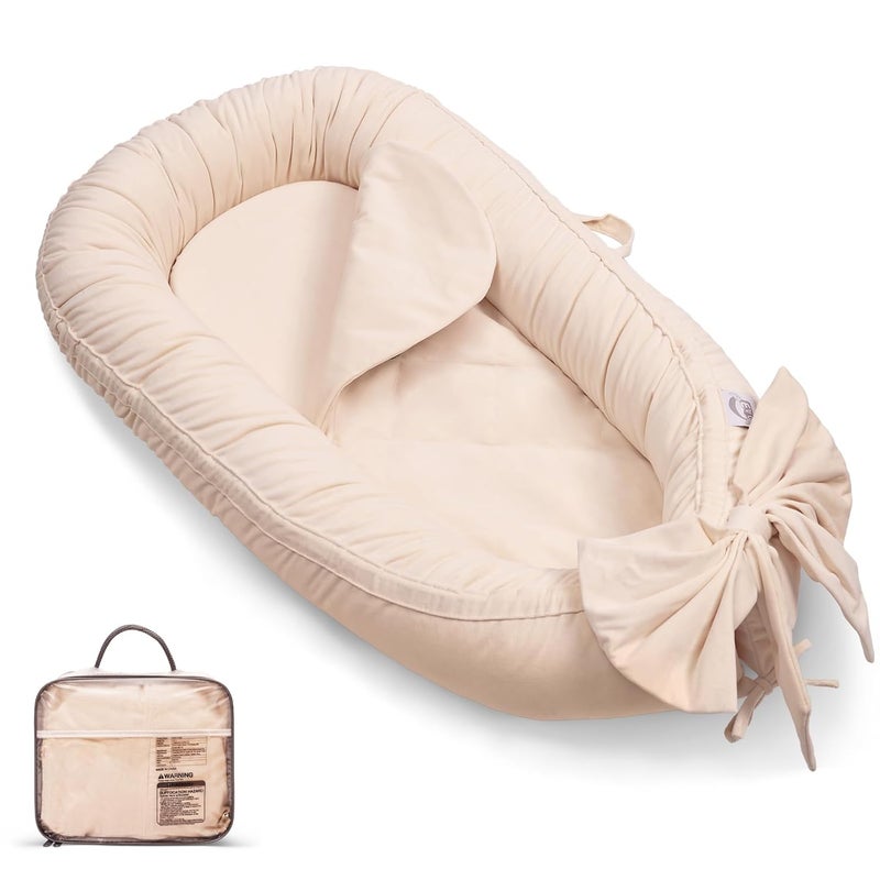 EAQ Baby Lounger, Infant Lounger for Newborn,Portable Baby Nest Cover Breathable & Soft, Newborn Essentials - Image 1